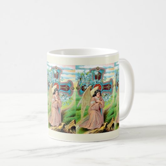 Engel beim Gebet Kaffeetasse (VorderseiteRechts)