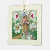 Engel beim Gebet Keramikornament (Links)
