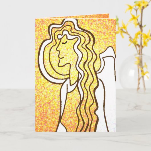 Engel beobachten über dich karte (Gelbe Blume)