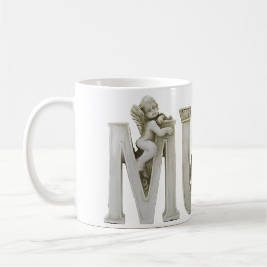 Engel beschriftet Mama-Tasse Kaffeetasse (Links)