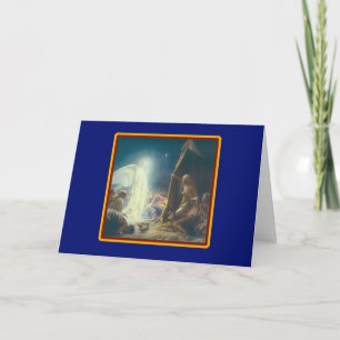 Engel besuchen Hirten - Vintage-Fine-Art-Karte Feiertagskarte