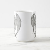 Engel Bleistiftzeichnung Black and white Design Kaffeetasse (Mittel)