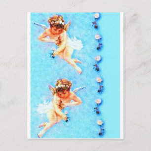 Engel-Blume Postkarte