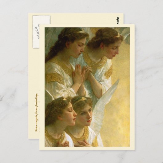 Engel Bouguereau Postkarte (Vorne/Hinten)