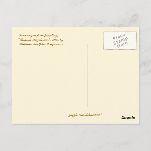 Engel Bouguereau Postkarte (Rückseite)