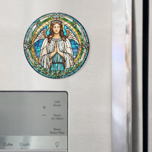Engel-Buntglasbild für Ihren Kühlschrank Magnet
