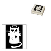 Engel Cat Art Briefmarke Gummistempel (Stempel)