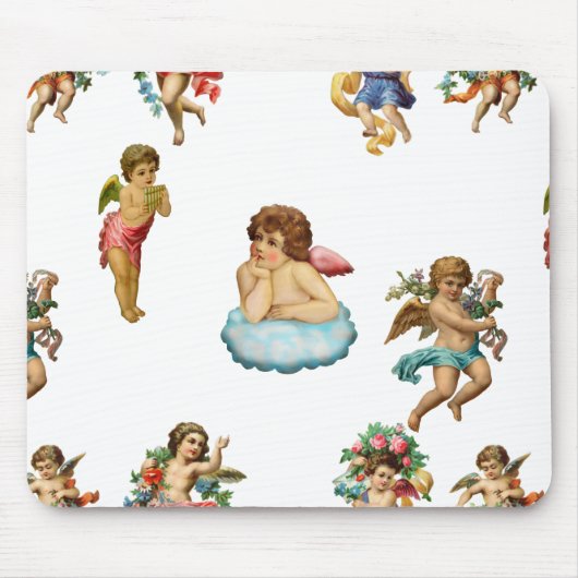 Engel Cherub antik Mousepad (Vorne)