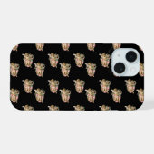Engel Cherub Schwarz iPhone 15 Hülle (Rückseite (Horizontal))