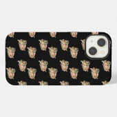 Engel Cherub Schwarz iPhone Hülle (Rückseite (Horizontal))
