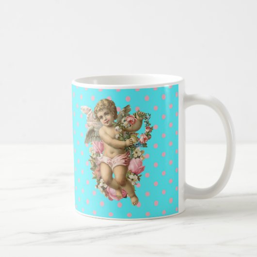 Engel / Cherub - Vintage Kaffeetasse (Rechts)