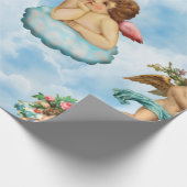 Engel Cherub Wolken Antiquität Geschenkpapier (Ecke)