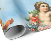 Engel Cherub Wolken Antiquität Geschenkpapier (Rolleneckpunkt)