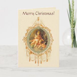 Engel Cherubs im Vintage-Stil Weihnachtskarte Feiertagskarte