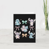 & Engel Coquette Stil Schleifen Valentinstag  Karte (Vorderseite)