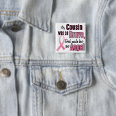 Engel COUSIN Brustkrebs-T - Shirts u. Geschenke Button (Beispiel)