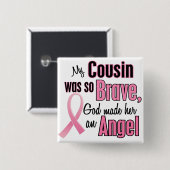 Engel COUSIN Brustkrebs-T - Shirts u. Geschenke Button (Vorne & Hinten)