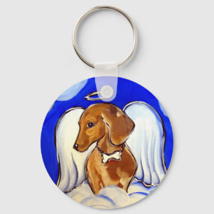 Engel-Dachshund Schlüsselanhänger