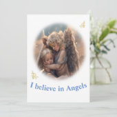 Engel Dankeskarte (Stehend Vorderseite)