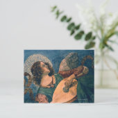 Engel, dargestellt als Musiker von Melozzo da Forl Postkarte (Stehend Vorderseite)