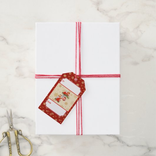 Engel dekorieren den Christbaum Geschenkanhänger (Mit Garn)