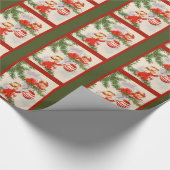 Engel dekorieren den Christbaum Geschenkpapier (Ecke)