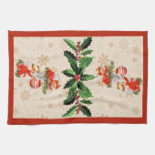 Engel dekorieren den Christbaum Geschirrtuch (Horizontal)