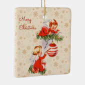 Engel dekorieren den Christbaum Keramikornament (Rechts)