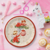 Engel dekorieren den Christbaum Pappteller (Party)