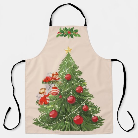 Engel dekorieren den Christbaum Schürze (Vorderseite)