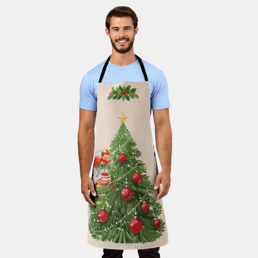 Engel dekorieren den Christbaum Schürze (Getragen)