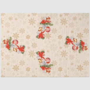 Engel dekorieren den Christbaum Seidenpapier