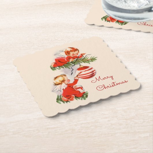 Engel dekorieren den Weihnachtsbaum-Untersetzer Untersetzer (angewinkelt)