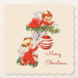 Engel dekorieren den Weihnachtsbaum-Untersetzer Untersetzer