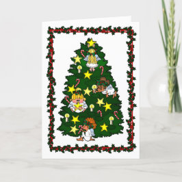 Engel dekorieren Weihnachtsbaum-Weihnachtskarte Feiertagskarte