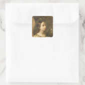 Engel der Annunziation Quadratischer Aufkleber (Tasche)
