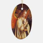 Engel der Annunziation Red Gemstone Weihnachten Keramikornament (Rechts)