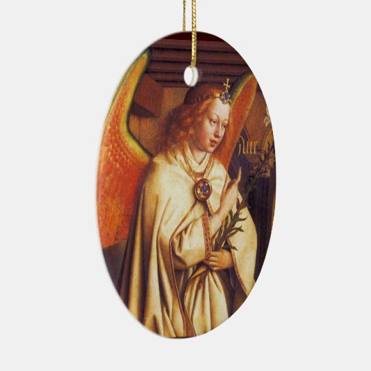 Engel der Annunziation Red Gemstone Weihnachten Keramikornament (Rechts)