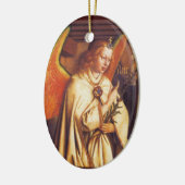 Engel der Annunziation Red Gemstone Weihnachten Keramikornament (Links)