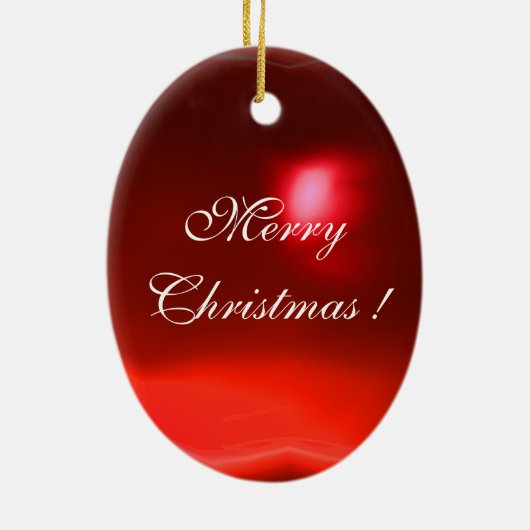 Engel der Annunziation Red Gemstone Weihnachten Keramikornament (Hinten)