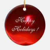 Engel der Annunziation Red Gemstone Weihnachten Keramikornament (Hinten)