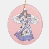 Engel der christlichen Lilie Blume Keramikornament (Links)