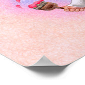 Engel, der die Welt rosa anmalt. Poster (Ecke)