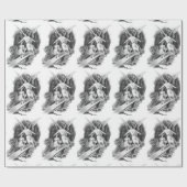 Engel, der ein Mädchen-Kind schützt Geschenkpapier (Flach)