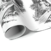 Engel, der ein Mädchen-Kind schützt Geschenkpapier (Rolleneckpunkt)