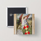 Engel, der ein Schild hält Button (Vorne & Hinten)