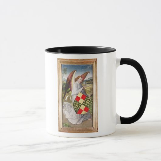 Engel, der ein Schild hält Tasse (Rechts)
