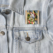 Engel, der ein Schild mit zwei Leoparden hält Button (Beispiel)