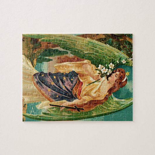 Engel, der eine Blumenniederlassung hält Puzzle (Horizontal)