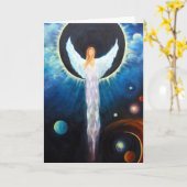 "Engel der Eklipse" Kunst-Gruß-Karte Karte (Gelbe Blume)